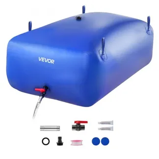 VEVOR Wasserblasen Aufbewahrungsbehälter 540 L, Wasserspeicherbeutel aus strapazierfähiges 1000D PVC, Wasserspeicherblase, ideal für Camping, Gartenbewässerung, RV & Notfälle, blau VEVOR Wasserblasen Aufbewahrungsbehälter 540 L, Wasserspeicherbeutel aus strapazierfähiges 1000D PVC, Wasserspeicherblase, ideal für Camping, Gartenbewässerung, RV & Notfälle, blau