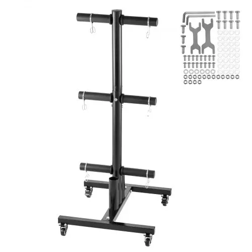 VEVOR Hantelscheibenständer Hantelscheibenbaum für 2-Zoll-Hantelscheiben, Standard-Hantelscheibenbaum Rollbar, Gewichtsaufbewahrungshalter mit einer Tragkraft von 454 kg, Aufbewahrungsständer – Bild 8
