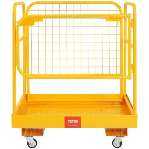 VEVOR Arbeitsbühne 92x92cm Arbeitskorb aus Q235B Sicherheitskorb Max. Ladekapazität bis 544kg Staplerbühne für 1-2 Personen Gabelstapler Faltbar Arbeitsplattform für sichere Arbeit in der Höhe – Bild 9