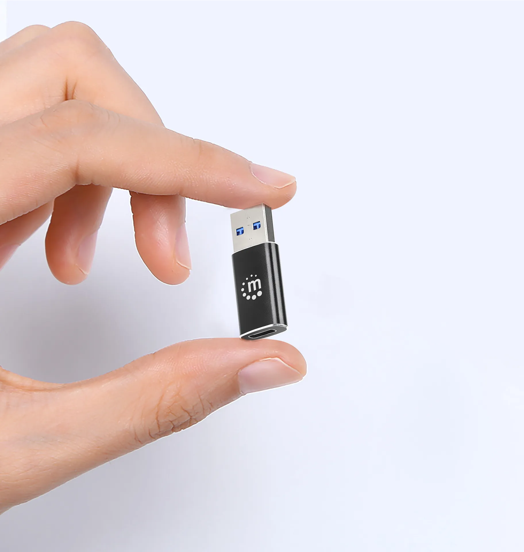 Manhattan 153980 Kabeladapter USB A USB C Schwarz – Bild 3