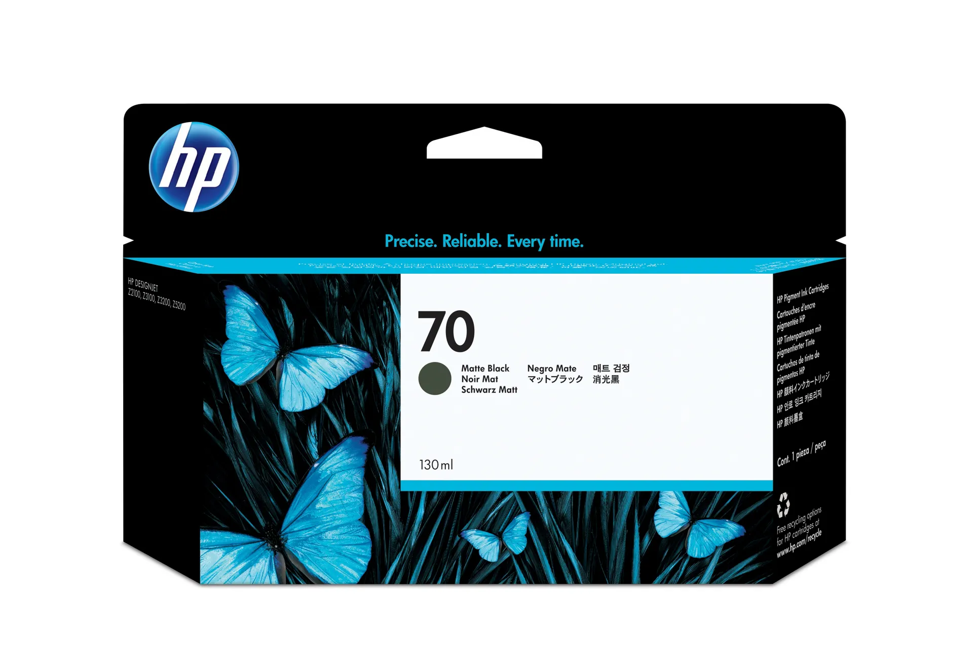 HP 70 Mattschwarz DesignJet Druckerpatrone, 130 ml HP 70 Mattschwarz DesignJet Druckerpatrone, 130 ml