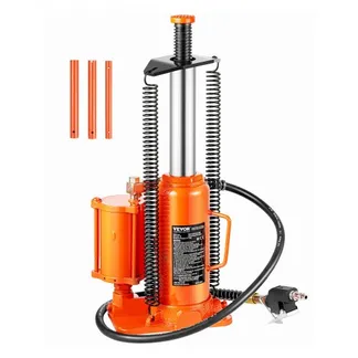 VEVOR lufthydraulischer Flaschenheber mit 12 t Tragkraft & Hubbereich 265–505 mm, pneumatisch/manuell, geschweißter Stempelwagenheber mit Pumpe für SUV Pickup Lkw PKW-Reparaturen, Orange VEVOR lufthydraulischer Flaschenheber mit 12 t Tragkraft & Hubbereich 265–505 mm, pneumatisch/manuell, geschweißter Stempelwagenheber mit Pumpe für SUV Pickup Lkw PKW-Reparaturen, Orange