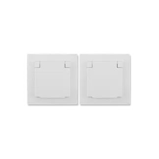 Schutzkontakt-Steckdose McPower “Flair“, 250V~/16A, UP, IP44, weiß, 2er-Pack Schutzkontakt-Steckdose McPower “Flair“, 250V~/16A, UP, IP44, weiß, 2er-Pack