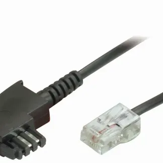 Kabel TK TAE 2m, TAE-F/RJ45, Schwarz, Kabel TK TAE 2m, TAE-F/RJ45, Schwarz,