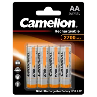 Mignon-Akku CAMELION 1,2 V, 2.700 mAh, Typ AA, NiMH, 4er-Blister Mignon-Akku CAMELION 1,2 V, 2.700 mAh, Typ AA, NiMH, 4er-Blister