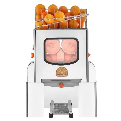 VEVOR Gewerbliche Orangenpresse Elektrische Zitruspresse 120 W Edelstahl, Saftpresse für bis zu 20 Orangen pro Minute, Entsafter für Zitronen Zitrusfrüchte Granatäpfel mit 2 Schalen-Auffangbehältern – Bild 9