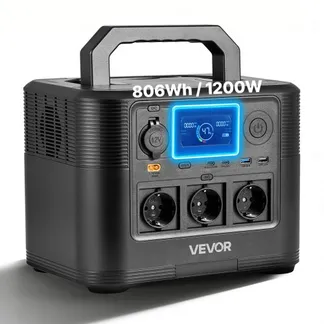 VEVOR Tragbare Powerstation, 1200W Solargenerator, 806Wh LiFePO4-Akku-Backup mit 9 Ausgängen für Notfälle zu Hause, Camping im Freien, Wohnmobilreisen (Solarpanel NICHT Enthalten) VEVOR Tragbare Powerstation, 1200W Solargenerator, 806Wh LiFePO4-Akku-Backup mit 9 Ausgängen für Notfälle zu Hause, Camping im Freien, Wohnmobilreisen (Solarpanel NICHT Enthalten)