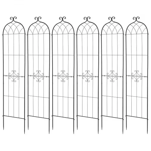 VEVOR Rankgitter, 220x52,5 cm 6er-Pack, Metall Rankhilfe mit Pulverbeschichteter Oberfläche & Verriegelungsmechanismus, Kletterhilfe, Garten Spalier, Pflanzengitter für Blumen, Gemüse & Rosen – Bild 9
