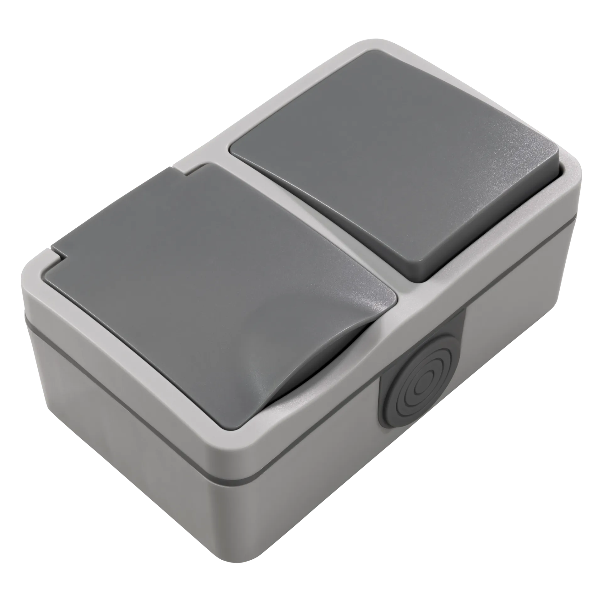 Feuchtraum Kombi-Dose McPower ''Fix'',Schalter+Steckdose,Steckanschluss, 250V~, AP – Bild 2