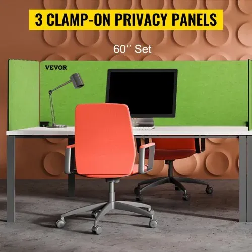 VEVOR Schreibtisch Sichtschutz Polyesterfaser Akustik Tischtrennwand 20mm dick Schreibtisch Trennwand Grün Tischtrennwand Ein 152x61cm + Zwei 61x61cm Paneele Ideal für Büro Bibliothek Klassenzimmer VEVOR Schreibtisch Sichtschutz Polyesterfaser Akustik Tischtrennwand 20mm dick Schreibtisch Trennwand Grün Tischtrennwand Ein 152x61cm + Zwei 61x61cm Paneele Ideal für Büro Bibliothek Klassenzimmer
