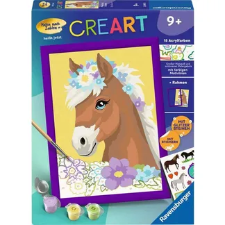 CreArt – Pferd mit Blumen, Malen CreArt – Pferd mit Blumen, Malen