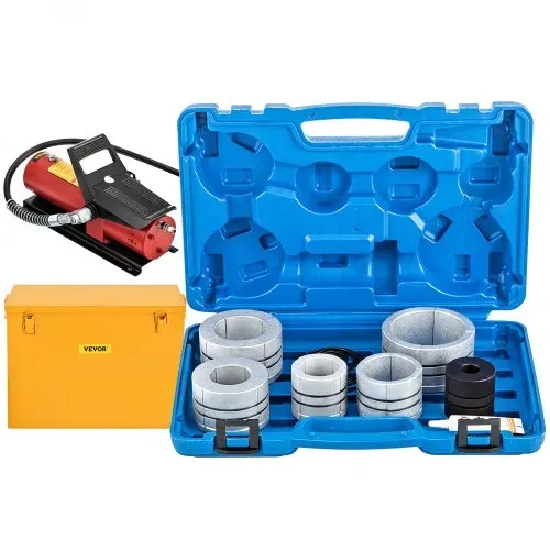 VEVOR Hydraulischer Auspuffrohr-Expander, Größe 4,13 bis 10,8 cm, 10-T-Pedalpumpe im Lieferumfang enthalten, mit 4 Matrizen, 2 Aufbewahrungskoffern für Kupfer-Aluminium-Rohre bei der Autoreparatur – Bild 10
