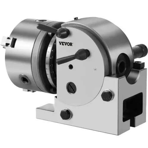 VEVOR Teilapparat mit backenfutter MT2, Rotary Tisch mit Indizierung Höhe der Mitte 100 mm, Dividing Head 23 kg, Rotary Tisch mit Tellern, Eine Starke Unterstützung zu Bearbeitenden Werkstück – Bild 9