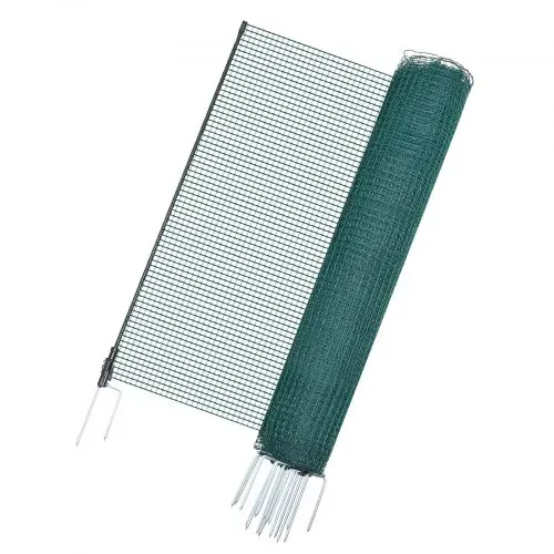 VEVOR Begrenzungszaun 20x1,2 m, Weidezaun aus PE, Mobiler Hundezaun mit Doppelspitzenpfählen & Abspannseilen, Hühnerzaun, Gartenzaun, Campingzaun für Hunde, Hühner, Pflanzen, Außenbereiche – Bild 10