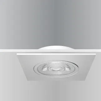 Synergy 21 LED Deckeneinbauspot Helios silber, quadratisch+schwenkbar, warmweiß Synergy 21 LED Deckeneinbauspot Helios silber, quadratisch+schwenkbar, warmweiß
