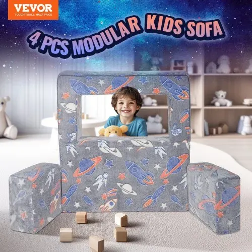 VEVOR Spielsofa Kindersofa aus 25D-Schaum Bausteine 10-teilig, Kinderspielsofa mit abnehmbarem Bezug 90 kg belastbarer Kindercouch, umwandelbares Kindersofa Spielzimmermöbel im Dunkeln Leuchten VEVOR Spielsofa Kindersofa aus 25D-Schaum Bausteine 10-teilig, Kinderspielsofa mit abnehmbarem Bezug 90 kg belastbarer Kindercouch, umwandelbares Kindersofa Spielzimmermöbel im Dunkeln Leuchten