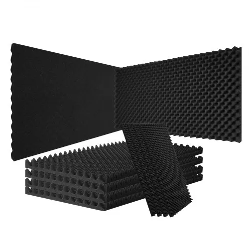 VEVOR Akustikschaumstoff Akustikpaneele, 4er-Set, 1200 x 600 x 50 mm, schalldichte Wandpaneele im Eierform-Design, Akustikplatten, Akustikschaumstoff-Matten für Studiowände und -decken, schwarz VEVOR Akustikschaumstoff Akustikpaneele, 4er-Set, 1200 x 600 x 50 mm, schalldichte Wandpaneele im Eierform-Design, Akustikplatten, Akustikschaumstoff-Matten für Studiowände und -decken, schwarz