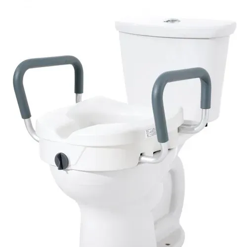 VEVOR Toilettensitzerhöhung WC Sitzerhöhung für Senioren 127 mm, erhöhter Toilettensitz einstellbar, Toilettenaufsatz für Senioren, Sitzerhöhung Toilette mit Griff, Toilettensitzerhöhungen Weiß – Bild 9