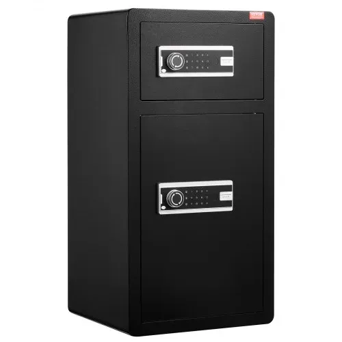 VEVOR Safe Tresor mit feuerfester Geldtasche, Doppeltüren-Safe 5,5 Kubikfuß, 2 höhenverstellbare Trennwände, digitaler Möbeltresor mit Schlüssel, Code, Safe für Geld Schmuck Wertsachen, Schwarz – Bild 9