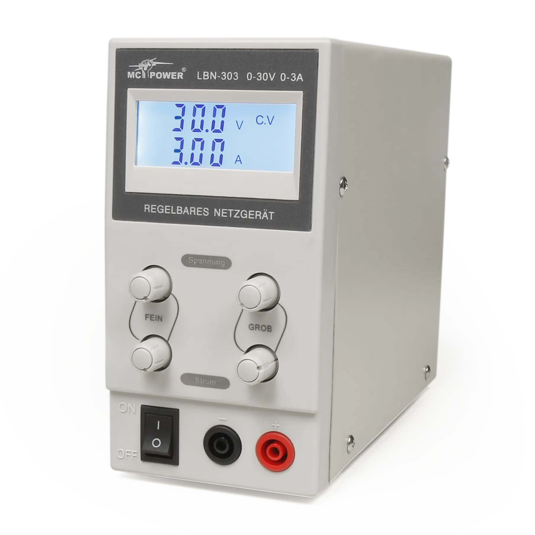 Labornetzgerät McPower “LBN-303“, 0-30 V, 0-3 A regelbar, LC-Anzeige Labornetzgerät McPower “LBN-303“, 0-30 V, 0-3 A regelbar, LC-Anzeige