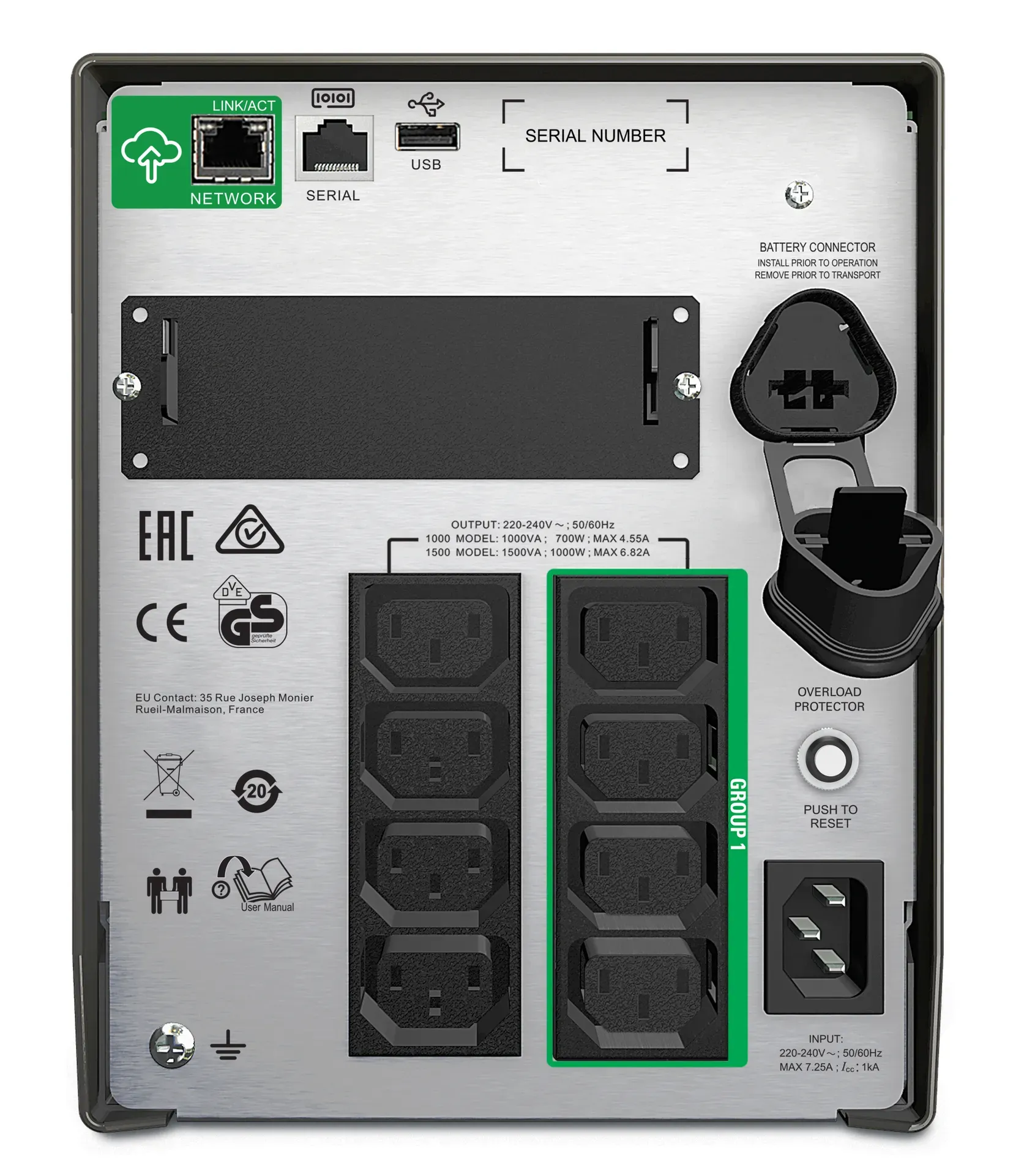 APC Smart-UPS SMT1500IC – 8x C13, USB, SmartConnect, 1500VA – Bild 2