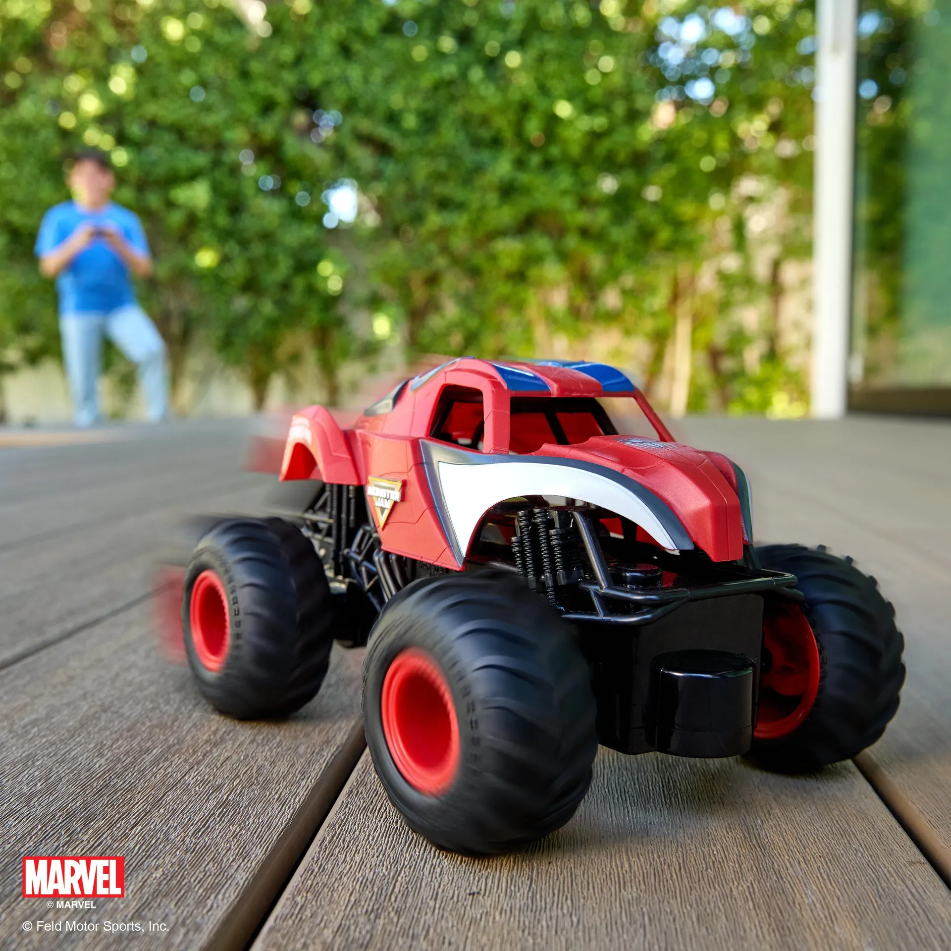 Monster Jam , Marvel Spider-Man RC, ferngesteuerter 1:24 Truck – Bild 2