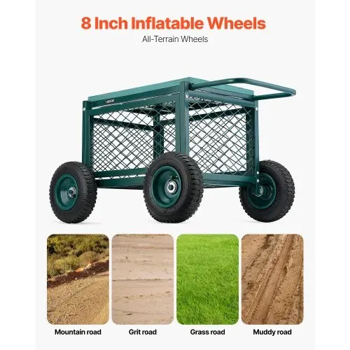 VEVOR Gartenrollsitz 760x520x440 mm, Rollbar Gartensitz aus Metall mit Rädern, trägt bis zu 180 kg, Rollsitz, Outdoor-Wagen und Hocker auf Rädern für Rasen, Terrasse, Hinterhof VEVOR Gartenrollsitz 760x520x440 mm, Rollbar Gartensitz aus Metall mit Rädern, trägt bis zu 180 kg, Rollsitz, Outdoor-Wagen und Hocker auf Rädern für Rasen, Terrasse, Hinterhof