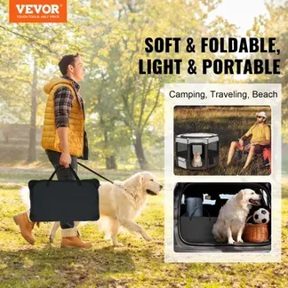 VEVOR Welpenlaufstall Faltbar 914 x 914x 584 mm Welpenauslauf Tierlaufstall 13 x 5 cm Klappschüssel Hundelaufstall 600D Oxford-Gewebe Hundelaufstall Freilaufgehege für kleine & mittelgroße Haustiere VEVOR Welpenlaufstall Faltbar 914 x 914x 584 mm Welpenauslauf Tierlaufstall 13 x 5 cm Klappschüssel Hundelaufstall 600D Oxford-Gewebe Hundelaufstall Freilaufgehege für kleine & mittelgroße Haustiere