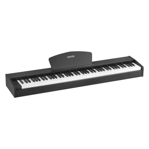VEVOR Gewichtetes Digitalpiano, 88 Tasten vollgewichtet, E-Piano Doppeltastatur & Lautsprecher mit Notenständer, Sustain-Pedal, Aufnahmefunktion, 280 Töne, Kabellose Verbindung, für Anfänger, Schwarz VEVOR Gewichtetes Digitalpiano, 88 Tasten vollgewichtet, E-Piano Doppeltastatur & Lautsprecher mit Notenständer, Sustain-Pedal, Aufnahmefunktion, 280 Töne, Kabellose Verbindung, für Anfänger, Schwarz