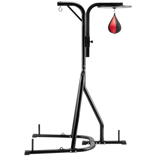 VEVOR 2 in 1 Boxsackständer Trainingsgerät Sandsackgestell aus Stahl, höhenverstellbare Boxsackhalterung (65 kg belastbar), Fitnessgerät Standboxtrainer für Fitness-Studio Boxing Schwarz – Bild 10