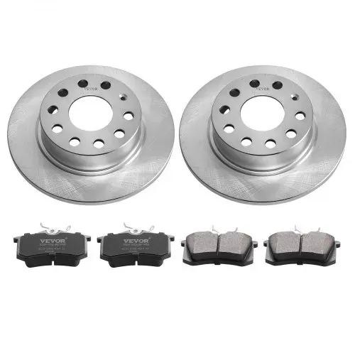 VEVOR Hinterradbremsen-Set, kompatibel mit Audi A3 (8P), VW Golf 5 6, Seat LEON, SKODA OCTAVIA, ALTEA, Bremsscheiben, Keramik-Bremsbeläge, Ersatzset, 253 mm Hinterradscheiben – Bild 8