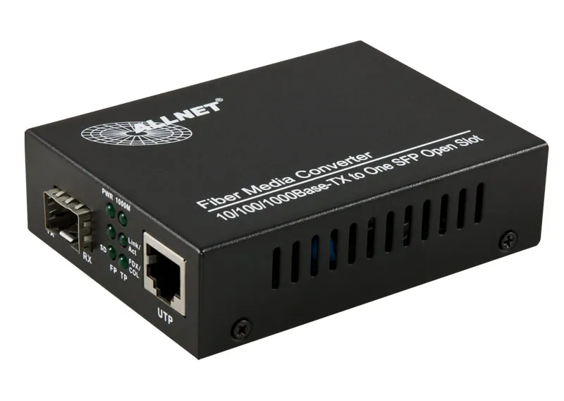 ALLNET Medienkonverter 10/100/1000BASE-T auf 1000BASE-SX/-LX Single/-Multimode SFP Mini-GBIC Anschluss „ALL-MC104G-SFP1“ ALLNET Medienkonverter 10/100/1000BASE-T auf 1000BASE-SX/-LX Single/-Multimode SFP Mini-GBIC Anschluss „ALL-MC104G-SFP1“