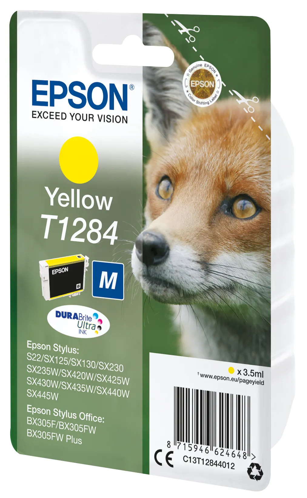 Epson Fox Singlepack Yellow T1284 DURABrite Ultra Ink – Bild 2