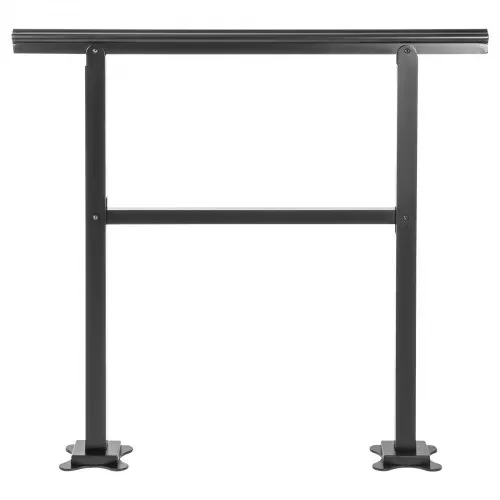 VEVOR Handlauf aus Aluminium Treppengeländer 91,4 x 89,5 cm Geländer mit Querstreben Brüstung 75 kg Tragfähigkeit 0-50 Grad Anpassung an Treppe Handlauf Außen Geeignet für 2 bis 3 Stufen Treppe – Bild 10