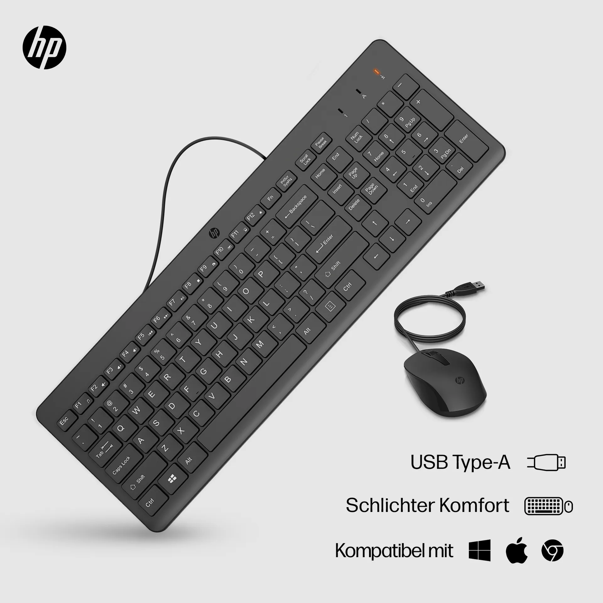 HP 150 Maus und Tastatur (kabelgebunden) – Bild 2