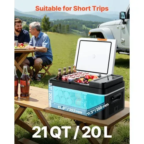 VEVOR Kompressor Kühlbox 20 L,12/24V DC Elektrische Gefrierbox mit App-Steuerung, 100–240 V AC Autokühlschrank für Camping Reisen Lastkraftwagen Angeln, Thermoelektrische Kühlbox Tragbar VEVOR Kompressor Kühlbox 20 L,12/24V DC Elektrische Gefrierbox mit App-Steuerung, 100–240 V AC Autokühlschrank für Camping Reisen Lastkraftwagen Angeln, Thermoelektrische Kühlbox Tragbar