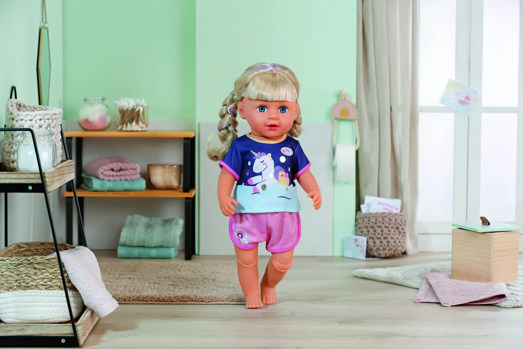 BABY born Unicorn Short Pyjamas 43cm Puppen-Nachtwäsche – Bild 3