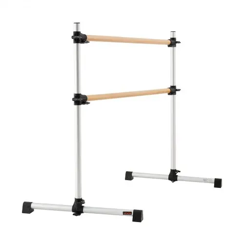 VEVOR Ballettstange Tanzstange freistehende Doppelstange, höhenverstellbare (170-1165 mm) Stretchstange aus Holz für Ballettübung, Gleichgewichtstraining, Entspannungsübungen, Fitnessstudio – Bild 9