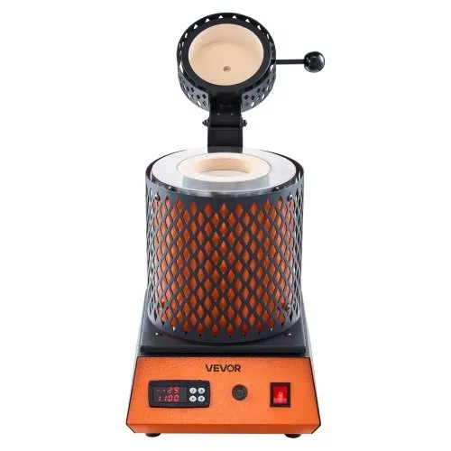VEVOR digitaler Goldschmelzofen Maschine mit 5 kg Keramiktiegel, elektrischer Schmelzofen 1500 W max. 1150 ℃, Metallschmelzofen Set für Schmuckherstellung Metallbarren Metallkomponenten Schwarz – Bild 9