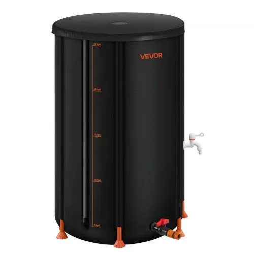 VEVOR Regentonne faltbar, 250 L tragbares Regenfass, Regenwassertank, 500D PVC-Regenwassersammelsystem, Wassertank, Regenwassertonne mit Zapfhahn und Überlaufset, Schwarz – Bild 10