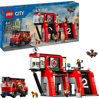 60414 City Feuerwehrstation mit Drehleiterfahrzeug, Konstruktionsspielzeug 60414 City Feuerwehrstation mit Drehleiterfahrzeug, Konstruktionsspielzeug