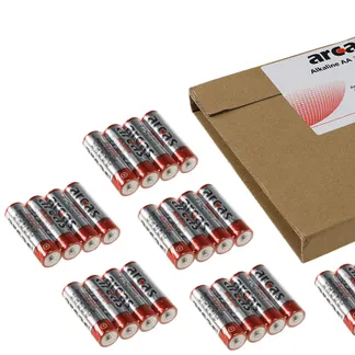 Mignon-Batterien ARCAS Alkaline Typ AA/LR3, 1,5V, 36er Flat-Pack Mignon-Batterien ARCAS Alkaline Typ AA/LR3, 1,5V, 36er Flat-Pack