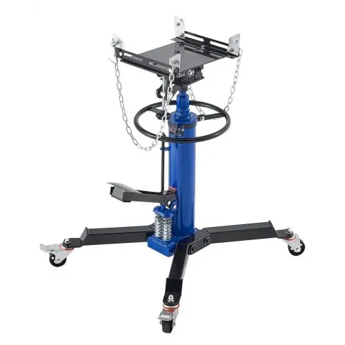 VEVOR hydraulischer Getriebeheber Wagenheber mit 600 kg Hubkapazität, Teleskop-Getriebeheber mit Pedal & Doppelteleskopgetriebe & 88-176 cm hohe Hubhöhe, Garagen-/Werkstatthebebühne Blau – Bild 9