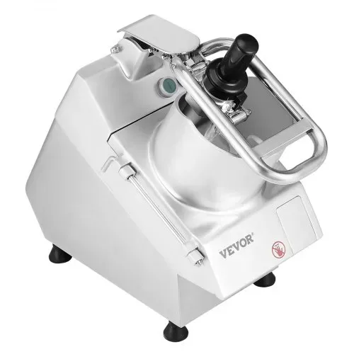 VEVOR Küchenmaschine Gemüseschneider Gemüsezerkleiner 2 Einfüllöffnungen, Schneider aus lebensmittelechtem Edelstahl mit 6 abnehmbaren Klingen, 3/5/7/10 mm Raspel, 2/4 mm Hobel, für Gemüse Obst – Bild 9