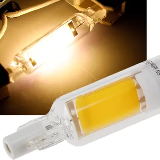 LED Strahler R7s „Glas RS78“ 360°, 480lm, 78mm, 2900k / warmweiß LED Strahler R7s „Glas RS78“ 360°, 480lm, 78mm, 2900k / warmweiß