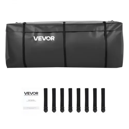 VEVOR Gepäckträgertasche für Anhängerkupplung aus wasserdichtes 840D-PVC (0,34 m³), Gepäcktasche zur Aufbewahrung auf der Ladefläche von Lkws mit verstärkten Gurten für PKW SUVs Vans Schwarz – Bild 8