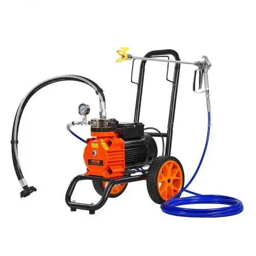 VEVOR Airless-Farbspritzgerät mit Membran, 1100 W effizientes Airless-Farbspritzgerät mit Wagen, 2000 psi Airless-Farbspritzgerät, mit Verlängerungsstang, 2 L/min Hochdruck Airless Farbsprühsystem – Bild 8
