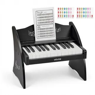 VEVOR Kinder Keyboard, 25 Tasten, Digitales Holzpiano, Holzklavier ab 3 Jahren, Mini-Musikinstrument mit Realistischem Klang, Dual-Power, Einstellbare Lautstärke, Musikalische Früherziehung, Schwarz VEVOR Kinder Keyboard, 25 Tasten, Digitales Holzpiano, Holzklavier ab 3 Jahren, Mini-Musikinstrument mit Realistischem Klang, Dual-Power, Einstellbare Lautstärke, Musikalische Früherziehung, Schwarz