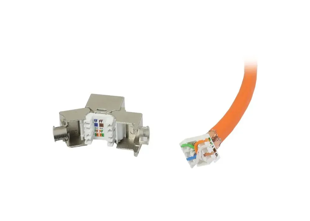 Keystone, Modul, TP-Buchse(RJ45), CAT6A, 500MHz, Slim-line/Short mit Staubschutzklappe, Synergy 21, – Bild 7