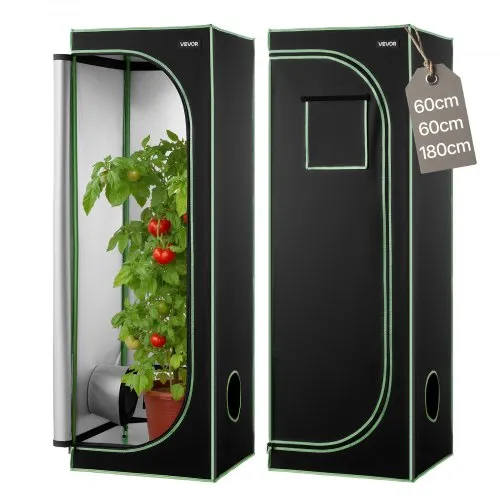 VEVOR Growzelt, 60x60x80 cm, Growbox 600D hochreflektierendes Mylar, Indoor-Pflanzenzelt mit Beobachtungsfenster, Bodenwanne & Reißverschluss, Gewächshaus Zuchtzelte für Obst, Blumen & Gemüse VEVOR Growzelt, 60x60x80 cm, Growbox 600D hochreflektierendes Mylar, Indoor-Pflanzenzelt mit Beobachtungsfenster, Bodenwanne & Reißverschluss, Gewächshaus Zuchtzelte für Obst, Blumen & Gemüse